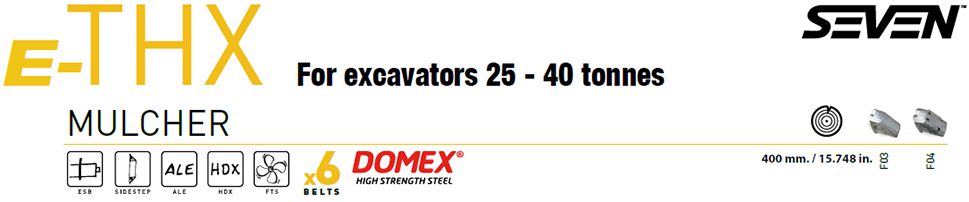 E-THX for excavators 25 to 40 tonnes